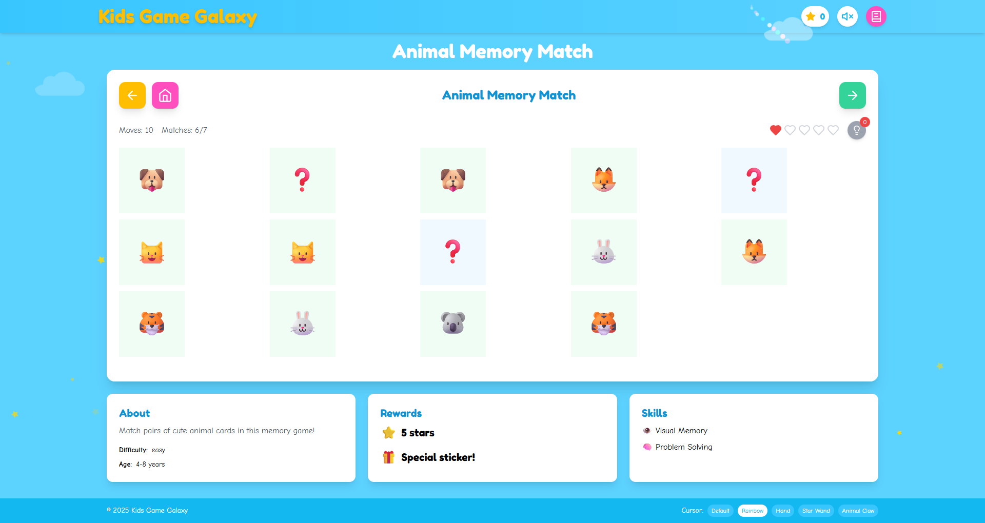Interactive Kids Game Web Application - screenshot 3