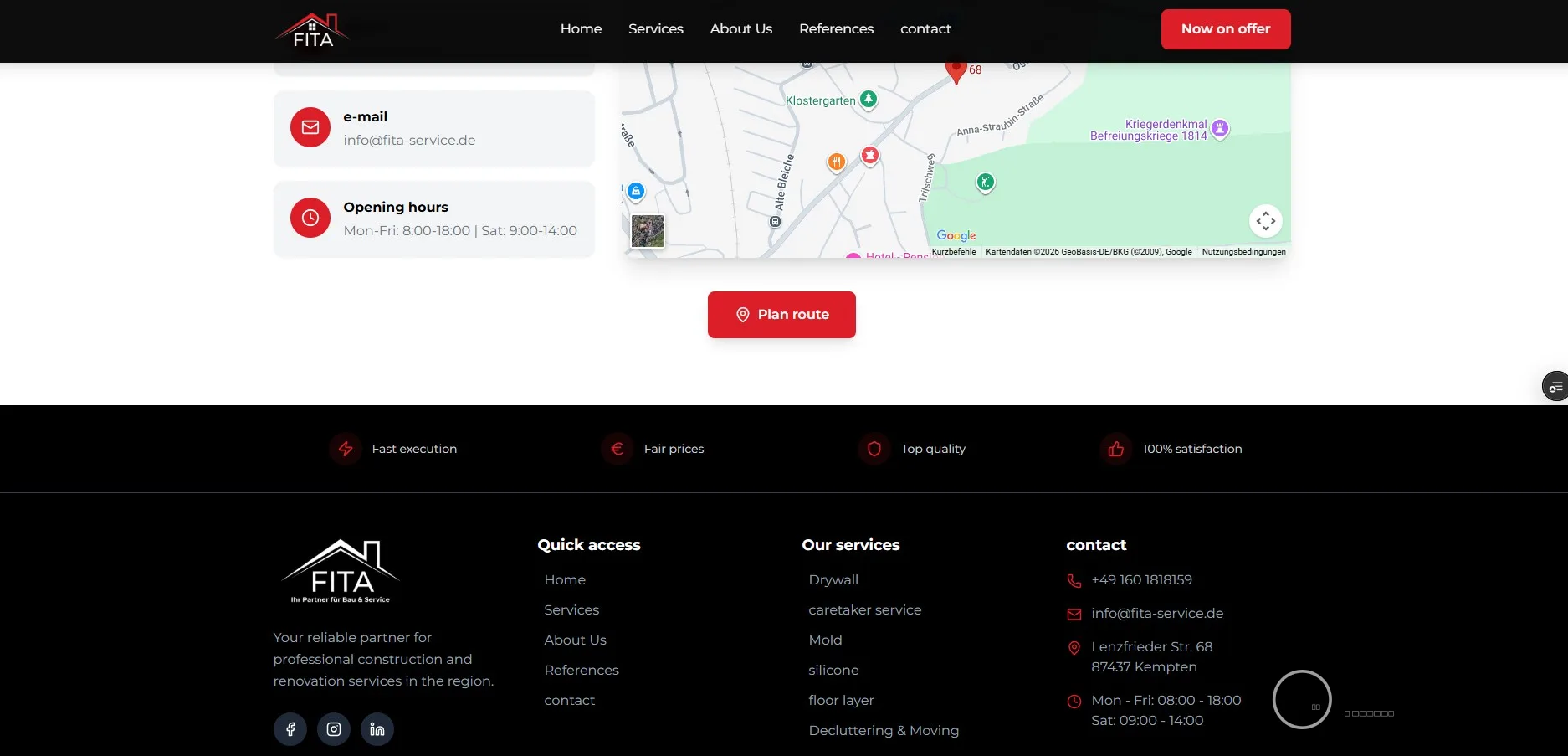 FITA Service - Construction & Property Services Website | Blend Designs portfolio FITA Service - Construction & Property Services Website — website screenshot 3 by Blend Designs Melbourne